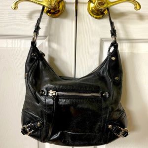 Black Leather Michael Kors Shoulder Bag